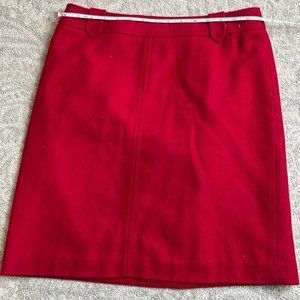 TALBOTS Red Wool Blend Skirt Size 8